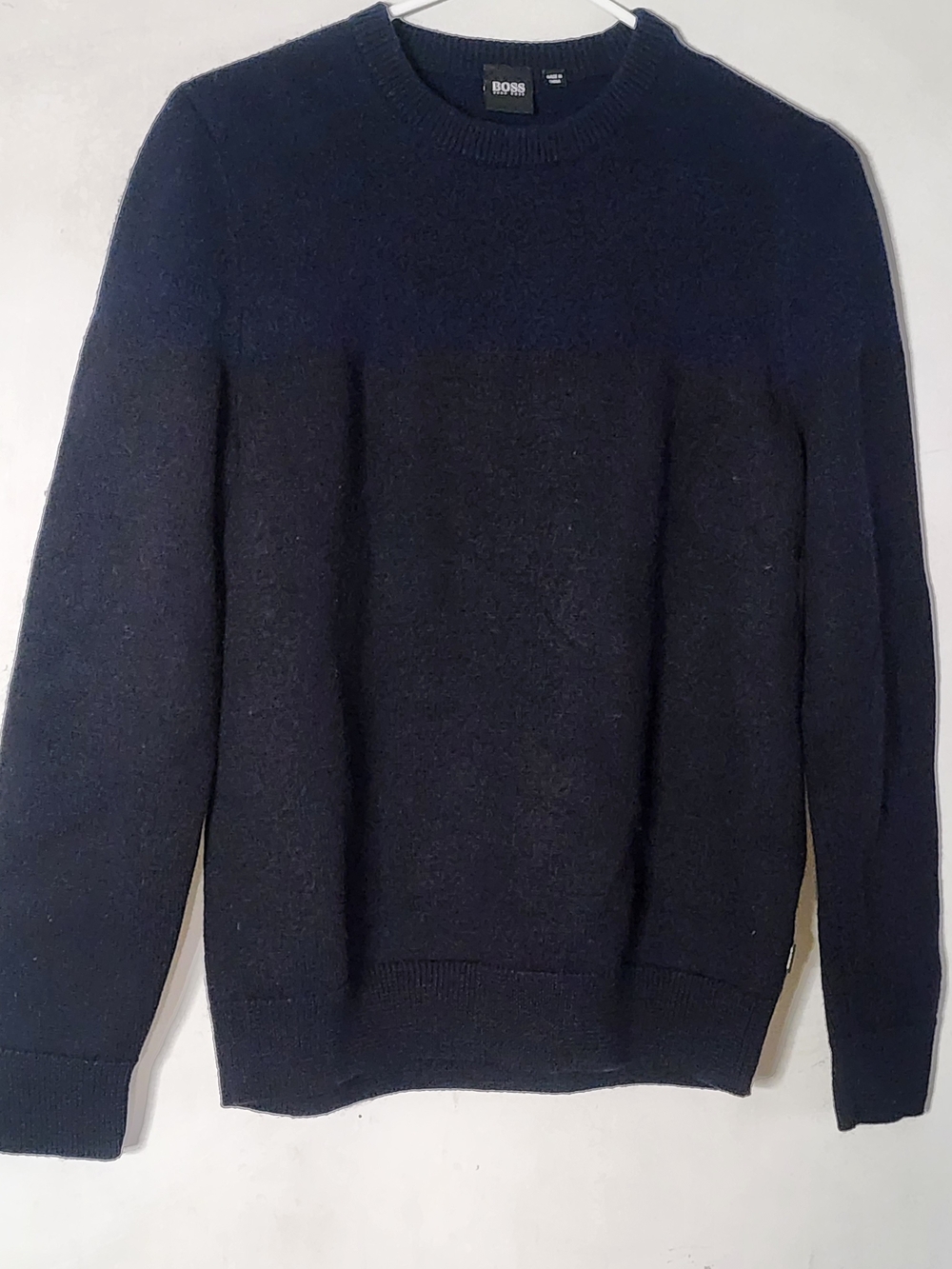 BOSS Men's Navy Crewneck Sweater